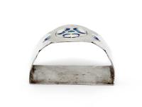 Jacobs & Son Demi-Lune Silver & Enamel Napkin Ring (2 of 3) Jacobs & Son Demi-Lune Silver & Enamel Napkin Ring (2 of 3)