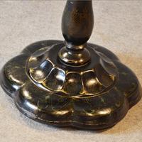 Antique Ebonised Papier Mache Mother of Pearl Side Lamp / Wine / Tilt Table c.1870 (6 of 9) Antique Ebonised Papier Mache Mother of Pearl Side Lamp / Wine / Tilt Table c.1870 (6 of 9)