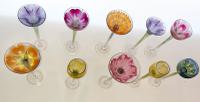 10 Fritz Heckert 'Flower Form' Enamelled Liqueur Glasses (2 of 12) 10 Fritz Heckert 'Flower Form' Enamelled Liqueur Glasses (2 of 12)