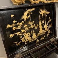 Regency Chinoiserie Sewing Table with Original Silk Sewing Bag (10 of 10) Regency Chinoiserie Sewing Table with Original Silk Sewing Bag (10 of 10)