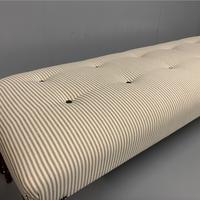 5' Regency Long Stool in a Buttoned Ticking Stripe (4 of 7) 5' Regency Long Stool in a Buttoned Ticking Stripe (4 of 7)