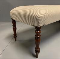 5' Regency Long Stool in a Buttoned Ticking Stripe (6 of 7) 5' Regency Long Stool in a Buttoned Ticking Stripe (6 of 7)