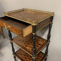 French Geometric Inlaid Amboyna Etagere Side Table (6 of 10) French Geometric Inlaid Amboyna Etagere Side Table (6 of 10)