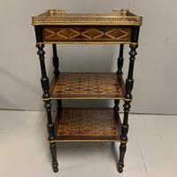 French Geometric Inlaid Amboyna Etagere Side Table (4 of 10) French Geometric Inlaid Amboyna Etagere Side Table (4 of 10)