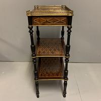 French Geometric Inlaid Amboyna Etagere Side Table (3 of 10) French Geometric Inlaid Amboyna Etagere Side Table (3 of 10)