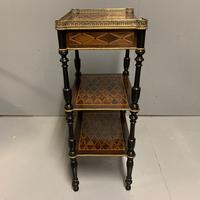 French Geometric Inlaid Amboyna Etagere Side Table (7 of 10) French Geometric Inlaid Amboyna Etagere Side Table (7 of 10)