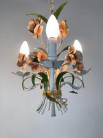 Vintage French Petite 3 Arm Toleware Chandelier Ceiling Light (5 of 12) Vintage French Petite 3 Arm Toleware Chandelier Ceiling Light (5 of 12)