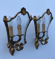 French Gilded Bronze Twin Light Sconces Wall Lights with Curvaceous Glass (5 of 12) French Gilded Bronze Twin Light Sconces Wall Lights with Curvaceous Glass (5 of 12)