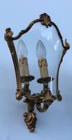 French Gilded Bronze Twin Light Sconces Wall Lights with Curvaceous Glass (8 of 12) French Gilded Bronze Twin Light Sconces Wall Lights with Curvaceous Glass (8 of 12)