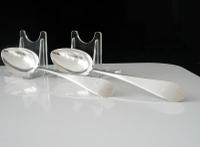 Pair of Scottish Provincial Silver Dessert Spoons, William Clarke, Greenock c.1780 (3 of 7) Pair of Scottish Provincial Silver Dessert Spoons, William Clarke, Greenock c.1780 (3 of 7)