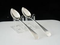Pair of Scottish Provincial Silver Dessert Spoons, William Clarke, Greenock c.1780 (7 of 7) Pair of Scottish Provincial Silver Dessert Spoons, William Clarke, Greenock c.1780 (7 of 7)