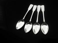 4 Scottish Provincial Silver Dessert Spoons, Aberdeen c.1840, James Berry (10 of 12) 4 Scottish Provincial Silver Dessert Spoons, Aberdeen c.1840, James Berry (10 of 12)