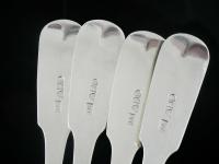 4 Scottish Provincial Silver Dessert Spoons, Aberdeen c.1840, James Berry (11 of 12) 4 Scottish Provincial Silver Dessert Spoons, Aberdeen c.1840, James Berry (11 of 12)