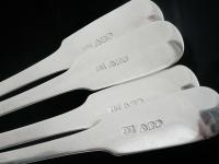 4 Scottish Provincial Silver Dessert Spoons, Aberdeen c.1840, James Berry (8 of 12) 4 Scottish Provincial Silver Dessert Spoons, Aberdeen c.1840, James Berry (8 of 12)