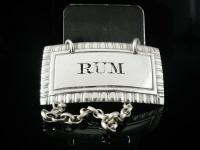 Antique Silver Rum Decanter Label, Newcastle 1829, Thomas Wheatley (2 of 7) Antique Silver Rum Decanter Label, Newcastle 1829, Thomas Wheatley (2 of 7)