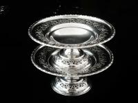Pair of Silver Openwork Pedestal Dishes, Emile Viner, Sheffield 1933 (12 of 12) Pair of Silver Openwork Pedestal Dishes, Emile Viner, Sheffield 1933 (12 of 12)