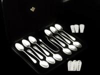 12 Cased Antique Silver Teaspoons & Tongs, London 1892, Wakely & Wheeler (10 of 10) 12 Cased Antique Silver Teaspoons & Tongs, London 1892, Wakely & Wheeler (10 of 10)
