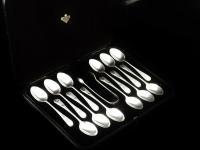 12 Cased Antique Silver Teaspoons & Tongs, London 1892, Wakely & Wheeler (2 of 10) 12 Cased Antique Silver Teaspoons & Tongs, London 1892, Wakely & Wheeler (2 of 10)