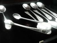 12 Cased Antique Silver Teaspoons & Tongs, London 1892, Wakely & Wheeler (8 of 10) 12 Cased Antique Silver Teaspoons & Tongs, London 1892, Wakely & Wheeler (8 of 10)