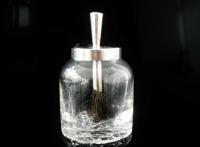 Antique Silver Rouge Bottle Jar with Brush, John Collard Vickery 1917 (2 of 10) Antique Silver Rouge Bottle Jar with Brush, John Collard Vickery 1917 (2 of 10)
