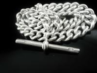 Antique Graduated Silver Pocket Watch Chain, William Joseph Spencer 1894 (3 of 6) Antique Graduated Silver Pocket Watch Chain, William Joseph Spencer 1894 (3 of 6)