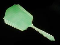 Art Deco Silver Green Enamel Hand Mirror, Hasset & Harper Ltd, Birmingham 1933 (11 of 12) Art Deco Silver Green Enamel Hand Mirror, Hasset & Harper Ltd, Birmingham 1933 (11 of 12)