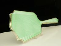 Art Deco Silver Green Enamel Hand Mirror, Hasset & Harper Ltd, Birmingham 1933 (3 of 12) Art Deco Silver Green Enamel Hand Mirror, Hasset & Harper Ltd, Birmingham 1933 (3 of 12)