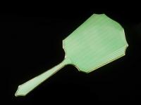 Art Deco Silver Green Enamel Hand Mirror, Hasset & Harper Ltd, Birmingham 1933 (12 of 12) Art Deco Silver Green Enamel Hand Mirror, Hasset & Harper Ltd, Birmingham 1933 (12 of 12)