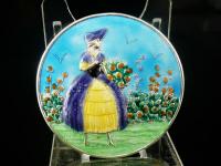 Large Silver Enamel Crinoline Lady Brooch, Birmingham 1946 (8 of 8) Large Silver Enamel Crinoline Lady Brooch, Birmingham 1946 (8 of 8)