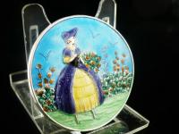 Large Silver Enamel Crinoline Lady Brooch, Birmingham 1946 (3 of 8) Large Silver Enamel Crinoline Lady Brooch, Birmingham 1946 (3 of 8)