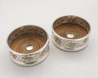 Lovely Pair of Edwardian Silver Plated Coasters c.1905 (4 of 4) Lovely Pair of Edwardian Silver Plated Coasters c.1905 (4 of 4)