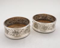 Lovely Pair of Edwardian Silver Plated Coasters c.1905 (3 of 4) Lovely Pair of Edwardian Silver Plated Coasters c.1905 (3 of 4)