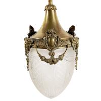 Opaque Glass & Brass Hall Lantern (2 of 8) Opaque Glass & Brass Hall Lantern (2 of 8)