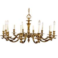 Gilt Brass 12 Branch Chandelier c.1920 (2 of 8) Gilt Brass 12 Branch Chandelier c.1920 (2 of 8)