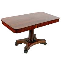 George IV Zebra Wood Library Table