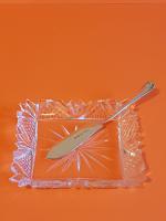 Cut Glass Butter Dish & Silver Knife Birmingham 1926 (5 of 6) Cut Glass Butter Dish & Silver Knife Birmingham 1926 (5 of 6)