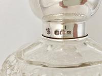 Silver Mounted Hobnail Cut Perfume Scent Bottle (2 of 6) Silver Mounted Hobnail Cut Perfume Scent Bottle (2 of 6)