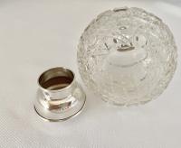 Silver Mounted Hobnail Cut Perfume Scent Bottle (4 of 6) Silver Mounted Hobnail Cut Perfume Scent Bottle (4 of 6)