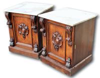 Pair of Oak Cabinets with Marble Tops (5 of 5) Pair of Oak Cabinets with Marble Tops (5 of 5)