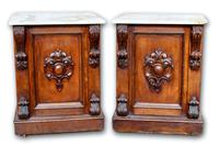 Pair of Oak Cabinets with Marble Tops (2 of 5) Pair of Oak Cabinets with Marble Tops (2 of 5)