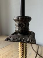 Near Pair of Victorian Table Lamps, Converted Candlesticks, Rewired & PAT Tested (10 of 10) Near Pair of Victorian Table Lamps, Converted Candlesticks, Rewired & PAT Tested (10 of 10)