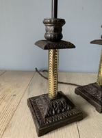 Near Pair of Victorian Table Lamps, Converted Candlesticks, Rewired & PAT Tested (2 of 10) Near Pair of Victorian Table Lamps, Converted Candlesticks, Rewired & PAT Tested (2 of 10)