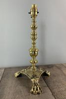 Quality Claw Foot Cast Brass Table Lamp, Rewired & PAT Tested c.1890 (3 of 11) Quality Claw Foot Cast Brass Table Lamp, Rewired & PAT Tested c.1890 (3 of 11)
