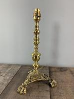 Quality Claw Foot Cast Brass Table Lamp, Rewired & PAT Tested c.1890 (8 of 11) Quality Claw Foot Cast Brass Table Lamp, Rewired & PAT Tested c.1890 (8 of 11)