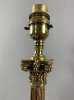Tall Slender Pillar Corinthian Column Brass Table Lamp, Rewired & PAT Tested (3 of 9) Tall Slender Pillar Corinthian Column Brass Table Lamp, Rewired & PAT Tested (3 of 9)