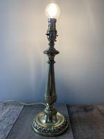 Cast Brass Table Lamp, Rewired & PAT Tested c.1900 (7 of 7) Cast Brass Table Lamp, Rewired & PAT Tested c.1900 (7 of 7)