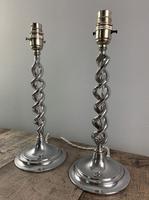Pair of 1930s Chrome Twist Table Lamps, Rewired & PAT Tested (6 of 8) Pair of 1930s Chrome Twist Table Lamps, Rewired & PAT Tested (6 of 8)