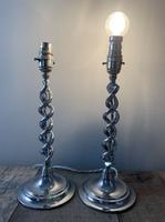 Pair of 1930s Chrome Twist Table Lamps, Rewired & PAT Tested (8 of 8) Pair of 1930s Chrome Twist Table Lamps, Rewired & PAT Tested (8 of 8)