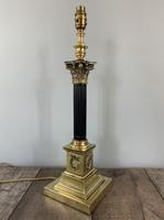 Quality Brass & Coromandel Corinthian Column Table Lamp, Registration Mark, Rewired & PAT Tested c.1880 (10 of 11) Quality Brass & Coromandel Corinthian Column Table Lamp, Registration Mark, Rewired & PAT Tested c.1880 (10 of 11)