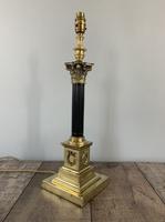 Quality Brass & Coromandel Corinthian Column Table Lamp, Registration Mark, Rewired & PAT Tested c.1880 (6 of 11) Quality Brass & Coromandel Corinthian Column Table Lamp, Registration Mark, Rewired & PAT Tested c.1880 (6 of 11)